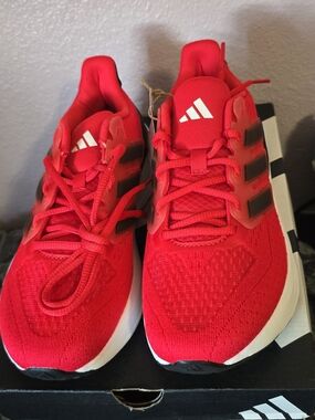 Adidas Kids Red Athletic Sneakers - Lightweight Comfort